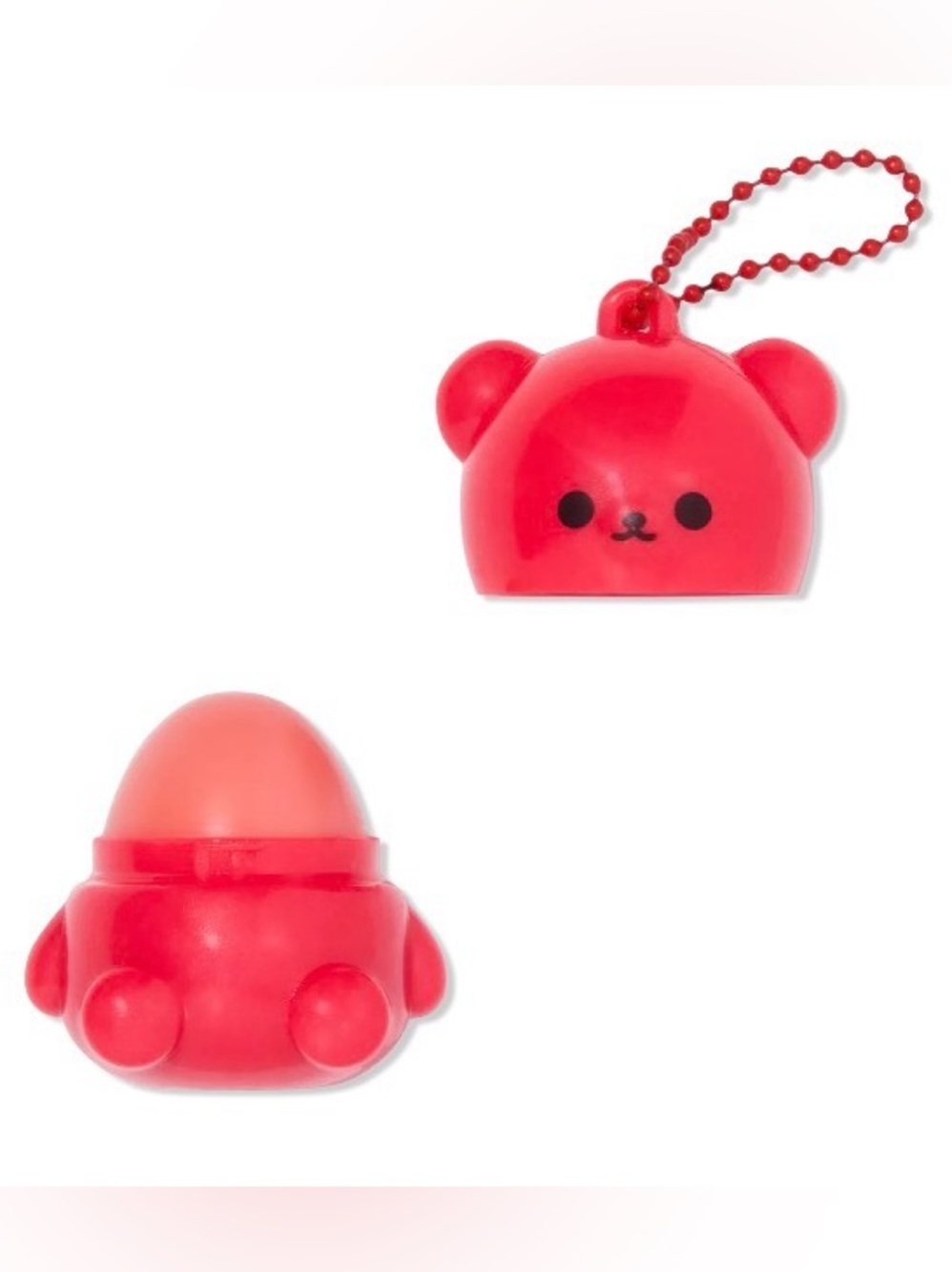Bear Lip Balm Keychain- Red, Yellow